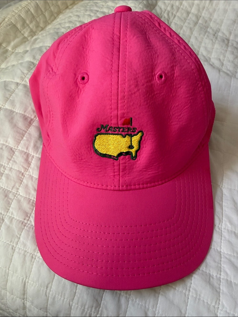 Masters Embroidered Logo Hot Pink Golf Cap - small / kids
